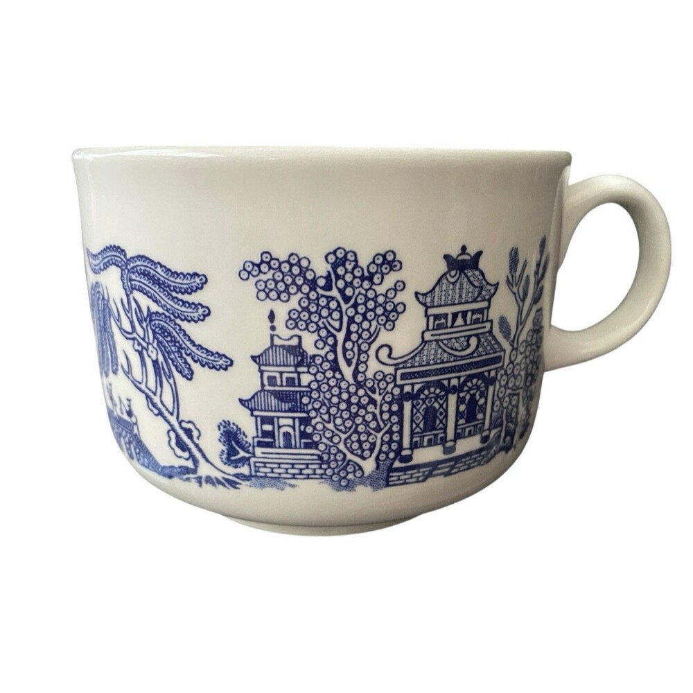 Churchill Willow Blue Breakfast Cup England